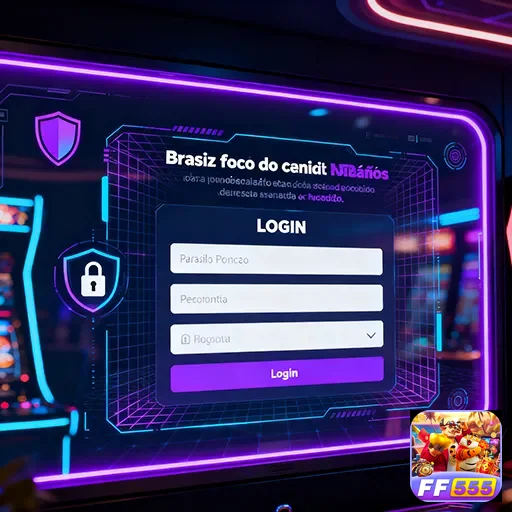 Tela de cadastro e login do site ff555, com campos para usuário e senha.