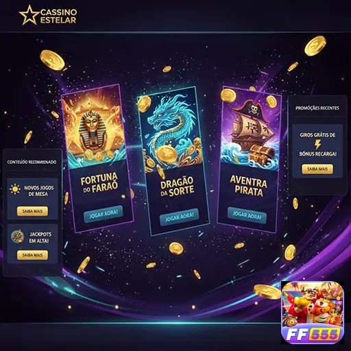 Logo do Cassino Estelar VIP no ff555, destacando a sofisticação e a exclusividade do jogo.