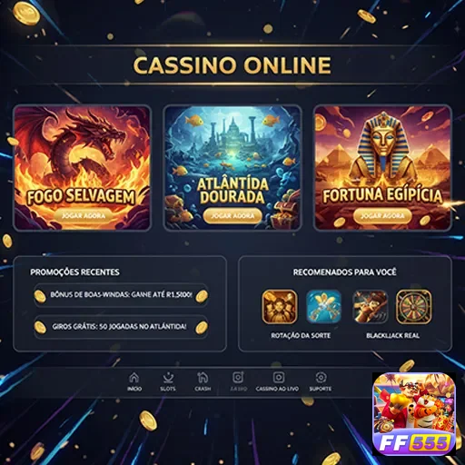 Usuário jogando cassino no aplicativo ff555 no celular