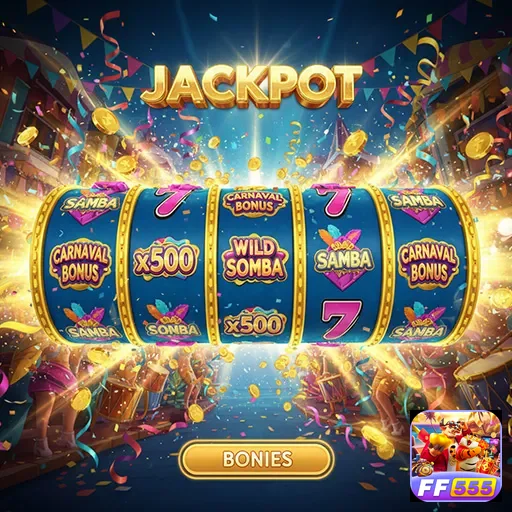 Imagem de jackpot do carnaval com bônus no site ff555, celebrando prêmios e diversão.