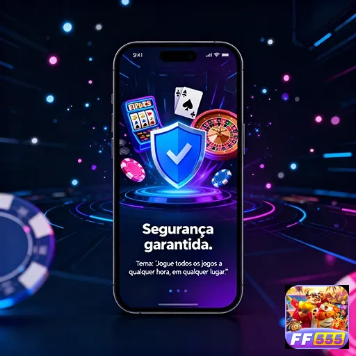 Imagem representativa da segurança garantida no cassino ff555.